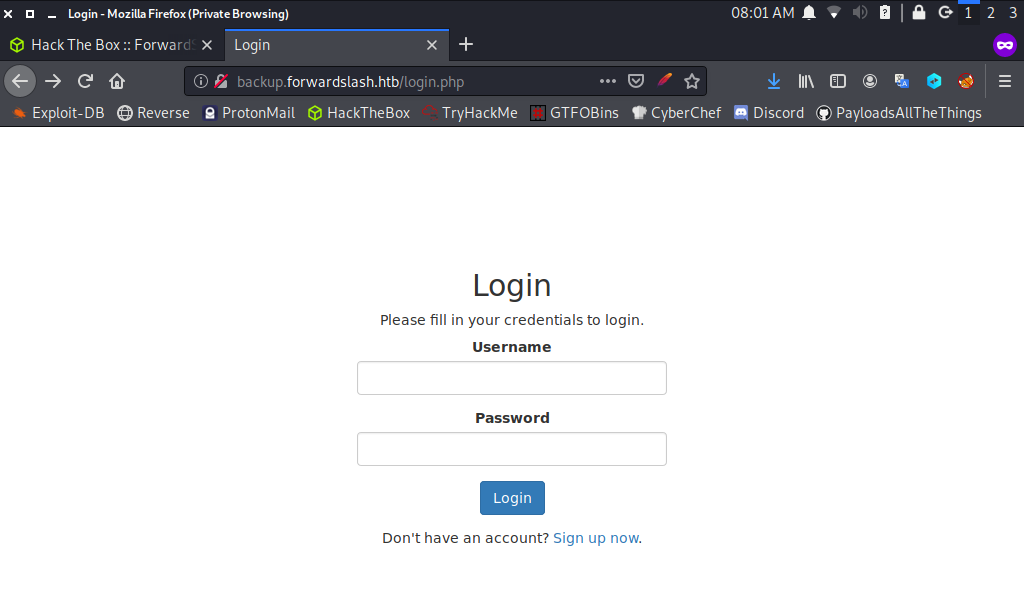 alt subdomain login page